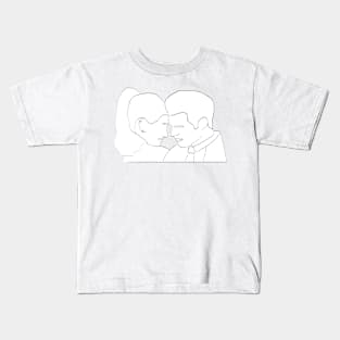 haylijah season 4 hayley and elijah the originals white silhouette Kids T-Shirt